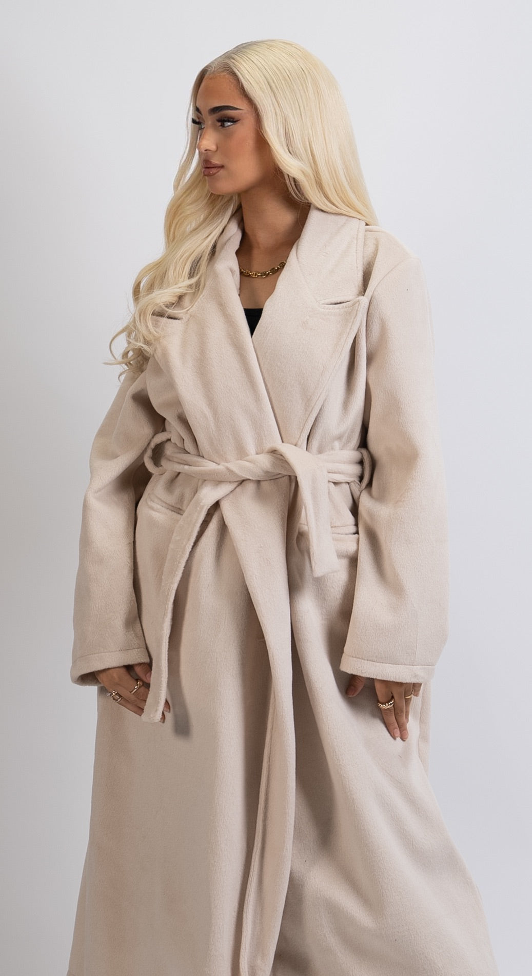 Manteau long beige