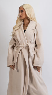 Manteau long beige