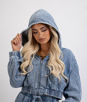 Veste à capuche jeans